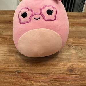 Squishmallows Maelle the Pink Turtle with Shell Glasses 7.5" Plush